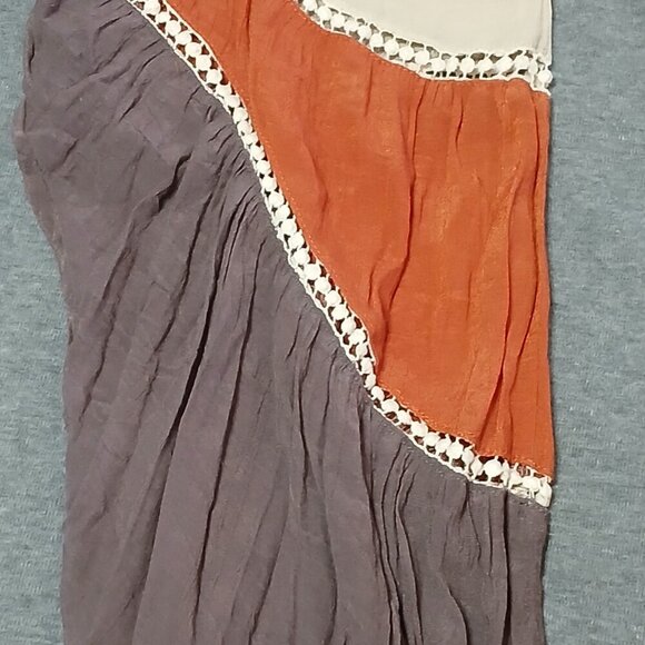 UMGEE TSHIRT KNIT DRESS WITH BALLON SLEEVE COLOR BLOCKING SIZE LARGE - Picture 3 of 7